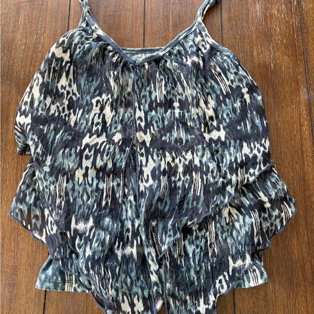 Mudd Women's Blue and Black Camisole